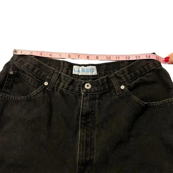 Vintage 90s L.A. Blues Women's Plus Size 18 Black Relaxed Denim Jeans - Picture 3 of 12